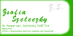 zsofia szeleczky business card